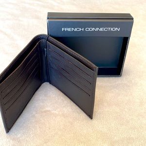 BNIB FRENCH CONNECTION DARK BROWN LEATHER WALLET